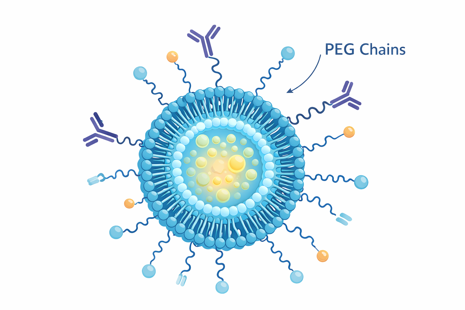 Liposome mit PEG-Ketten und Antikoerpern